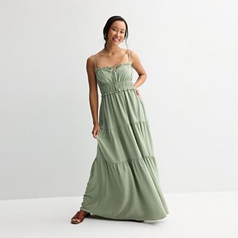 Juniors' Mary & Mo Airflow Tiered Maxi Dress