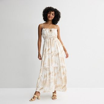 Juniors' Mary & Mo Airflow Tiered Maxi Dress