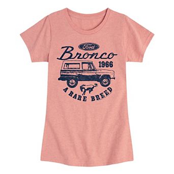 Girls Ford Vintage Bronco Rare Breed Short Sleeve Graphic Tee