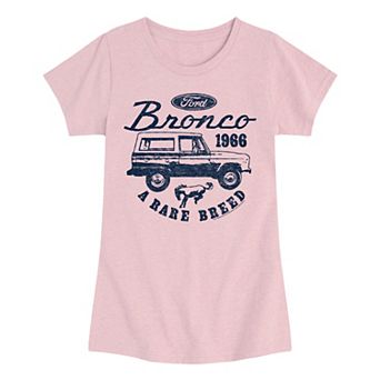 Girls Ford Vintage Bronco Rare Breed Short Sleeve Graphic Tee