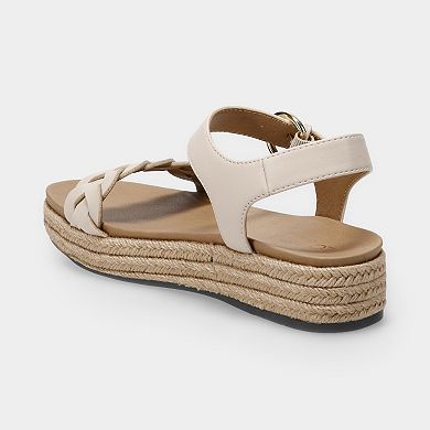 LC Lauren Conrad Jodee Braid Women's Flatform Woven Strap Sandals