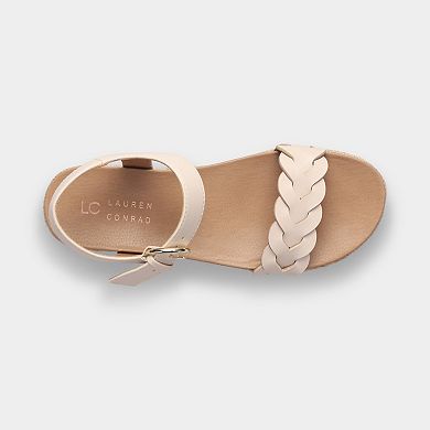 LC Lauren Conrad Jodee Braid Women's Flatform Woven Strap Sandals