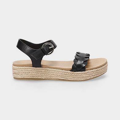 LC Lauren Conrad Jodee Braid Women's Flatform Woven Strap Sandals