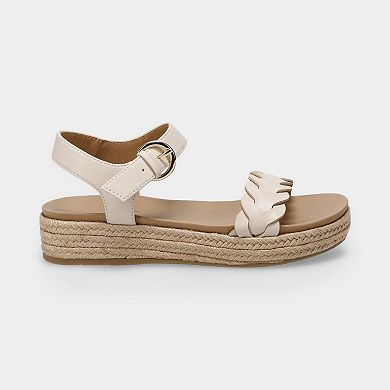 LC Lauren Conrad Jodee Braid Women's Flatform Woven Strap Sandals