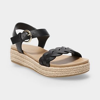 LC Lauren Conrad Jodee Braid Women's Flatform Woven Strap Sandals