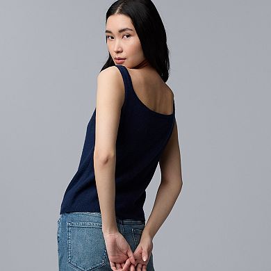 Women's Simply Vera Vera Wang Luxe Cashmere Blend Sweater Tank