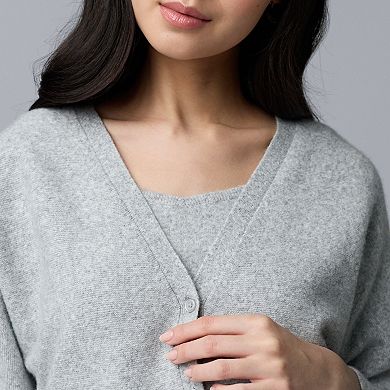 Women's Simply Vera Vera Wang Luxe Cashmere Blend Cardigan