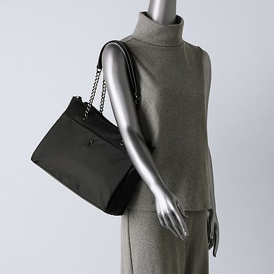 Simply Vera Vera Wang Maxima Nylon Chain Tote Bag