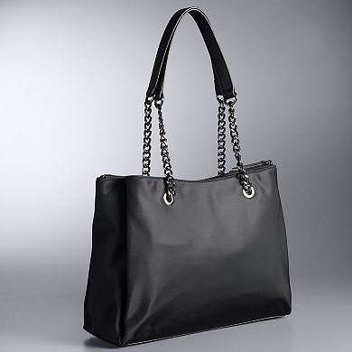 Simply Vera Vera Wang Maxima Nylon Chain Tote Bag