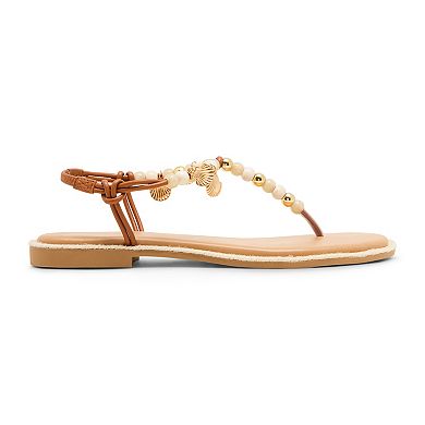 madden girl Sunset Women's Beaded Thong Sandals