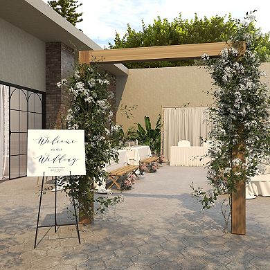 Stella & Eve Metal Tall Adjustable 3-Tier Display Easel Floor Decor