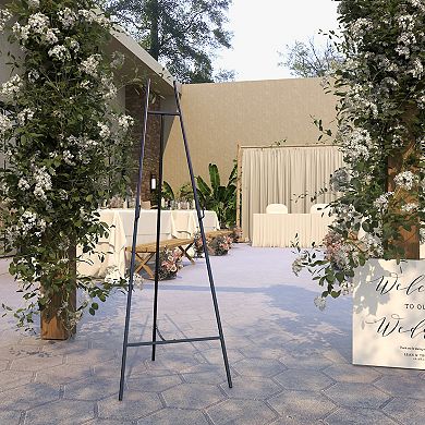 Stella & Eve Metal Tall Adjustable 3-Tier Display Easel Floor Decor