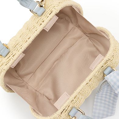 LC Lauren Conrad SOL Wicker Top Handle Bag