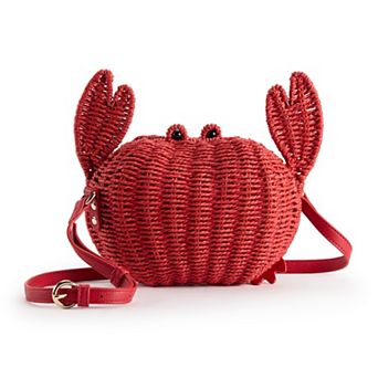 LC Lauren Conrad Crab Wicker Crossbody Bag
