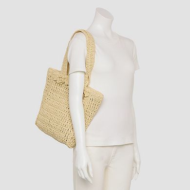 LC Lauren Conrad Sylvie 3D Flower Tote Bag