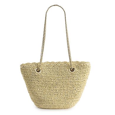 LC Lauren Conrad Sylvie 3D Flower Tote Bag