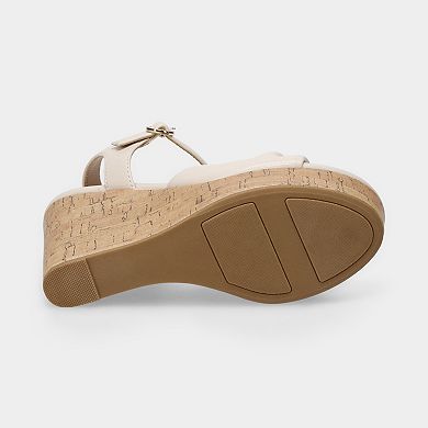 LC Lauren Conrad Florenzz Women's Twist Band Ankle Strap Wedge Sandals