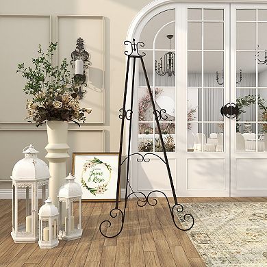 Stella & Eve Metal Adjustable 3-Tier Display Easel with Chain Support