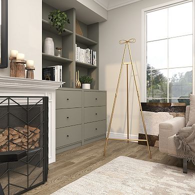 Stella & Eve Metal Adjustable 3-Tier Display Easel with Bow Top