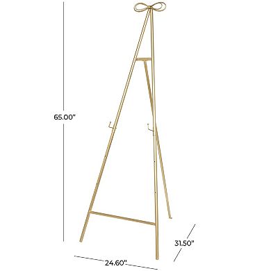 Stella & Eve Metal Adjustable 3-Tier Display Easel with Bow Top