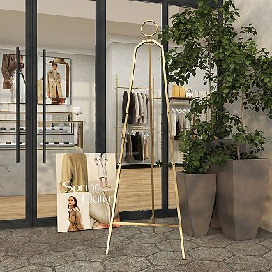 Stella & Eve Metal Adjustable 3-Tier Display Easel with Circular Ring Top