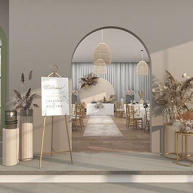 Stella & Eve Metal Adjustable 3-Tier Display Easel with Circular Ring Top