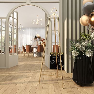 Stella & Eve Metal Adjustable 3-Tier Display Easel with Circular Ring Top