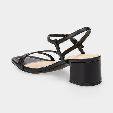 LC Lauren Conrad Emerald Women's Asymmetrical Strap Low Heel