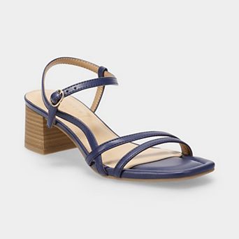 LC Lauren Conrad Emerald Women's Asymmetrical Strap Low Heel