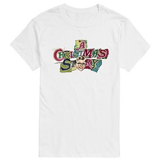 Big & Tall A Christmas Story Logo Collage Graphic Tee