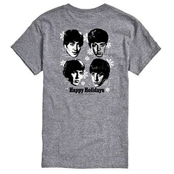 Big & Tall The Beatles Happy Holidays Graphic Tee