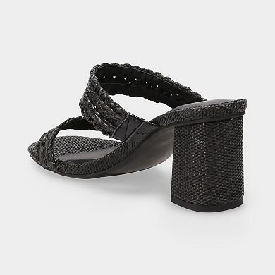 LC Lauren Conrad Rayelle Women's Block Heel Two Strap Sandals