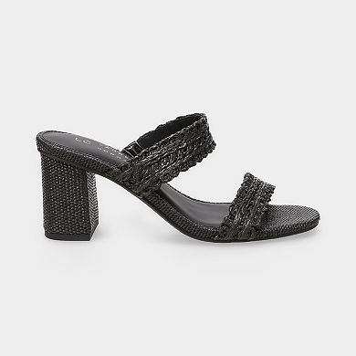 LC Lauren Conrad Rayelle Women's Block Heel Two Strap Sandals