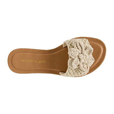 madden girl Lalani Women's Bow Accent Slide Sandals