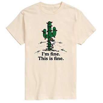 Big & Tall Peanuts Spike I'm Fine This Is Fine Graphic Tee