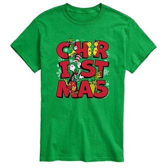 Big & Tall Dr. Seuss Characters Christmas Graphic Tee