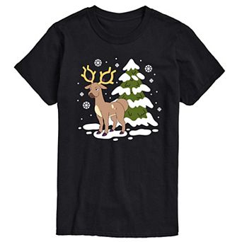 Big & Tall Pokemon Stantler Winter Graphic Tee