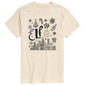 Big & Tall Elf Icon Doodles Graphic Tee