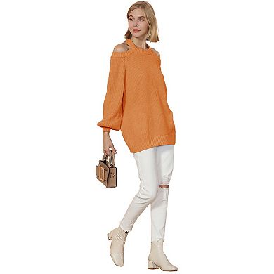 Women's Halter Neck Knitted Semi Backless Pullover for Everyday Looks