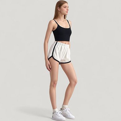 Women's Scoop Neck Spaghetti Strap Sports Bra with Smooth Finish