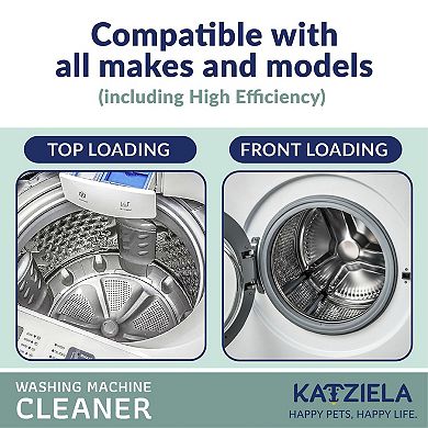 Katziela Washing Machine Cleaner Tablets 24 Pack (12-Month Supply) Formulated for Pet Owners