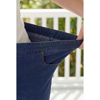 Woman Within Plus Size Bootcut Stretch-Knit Denim Five-Pocket Jeans