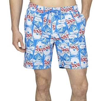 Men's Trinity Coast Coors Light Elastic Waist 7-Inch Swim Trunks