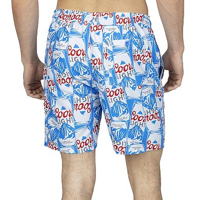 Men's Trinity Coast Coors Light Elastic Waist 7-Inch Swim Trunks