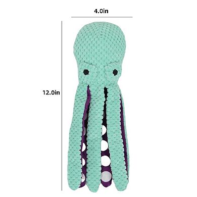 Large Octopus Squeaky Plush Dog Toy - Durable Knotted Design, Ideal for Tug and Fetch Play
