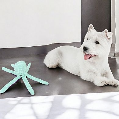 Large Octopus Squeaky Plush Dog Toy - Durable Knotted Design, Ideal for Tug and Fetch Play