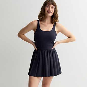 Women's FLX Mixed Media Pleated Dress