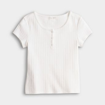Girls Sea + Skye Waffle Lounge Top