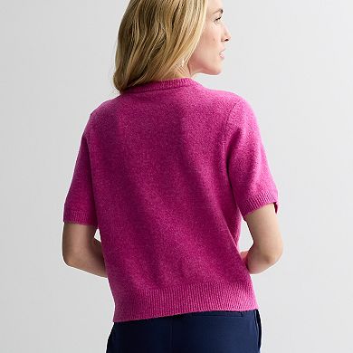 Women's Nine West Short Sleeve Cozy Cardigan Sweater