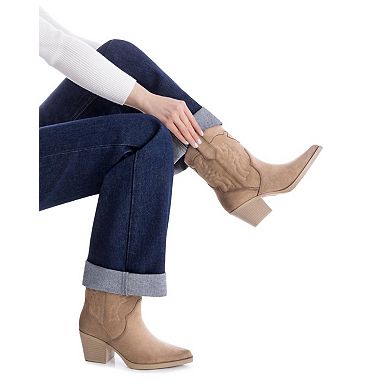XTI Women's Suede Italian Western Booties 144721
